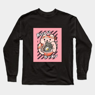 Cute Bunny Yummy Ramen Long Sleeve T-Shirt